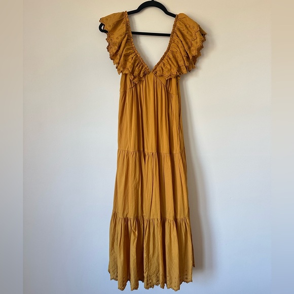 Masscob Sylwan Eyelet Tiered Maxi Dress XS - Picture 2 of 8